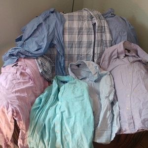 Lot of 7 Banana Republic XL Button Dress Shirt